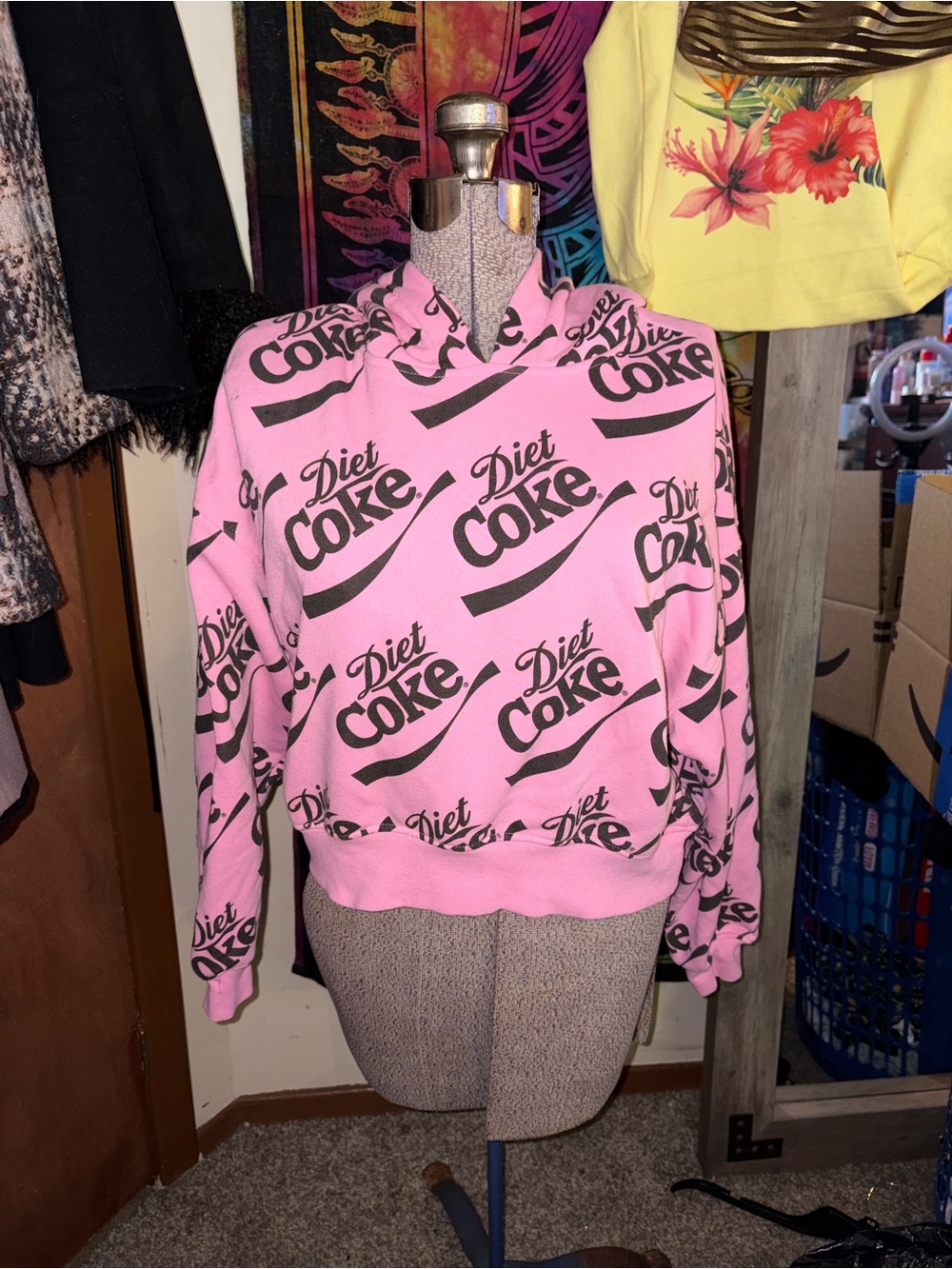 Coca Cola Pink and black Logo sweatshirt